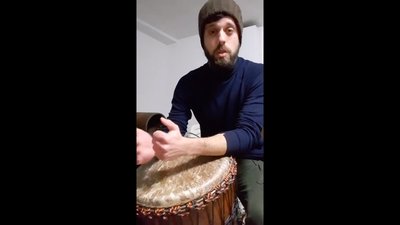 Deni Kinantan, beginner djembe lesson